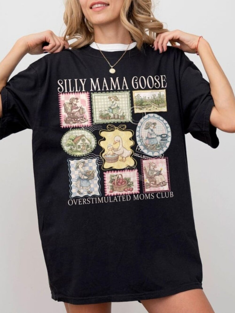 Silly Mama Goose T-shirt, Overstimulated Moms Club Tee, Gift for Mom